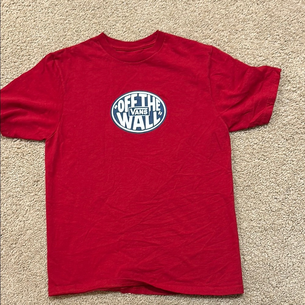 Vans Red 'Off The Wall' T-Shirt